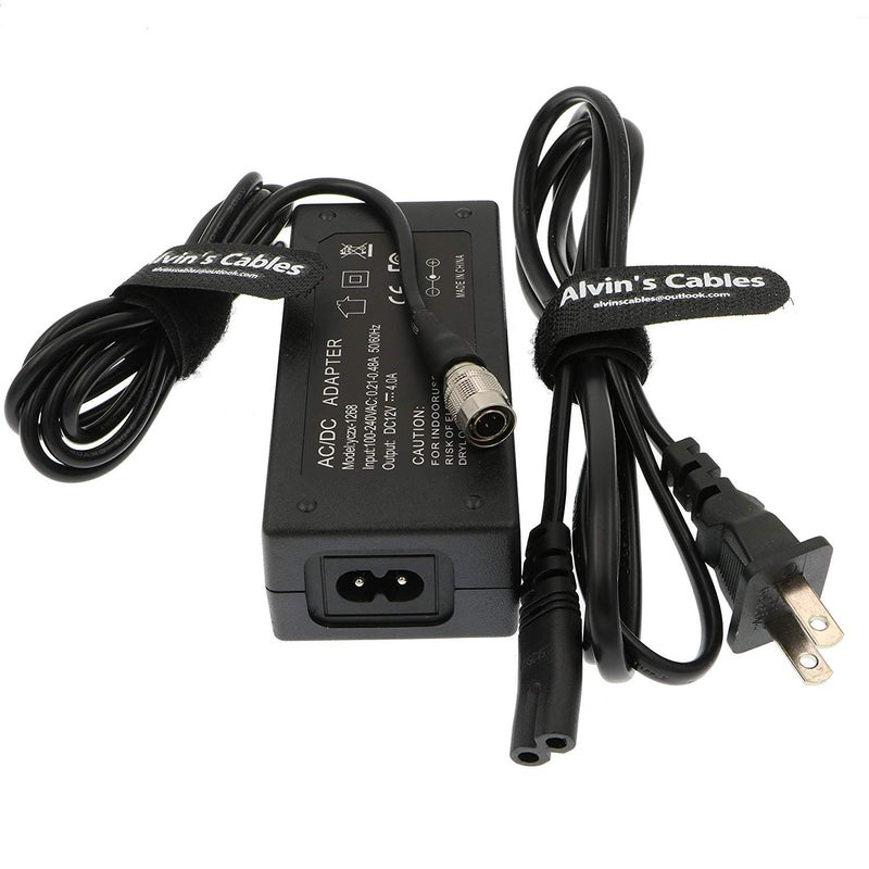 Alvin's Cables Sound Devices XL WPH3 AC Adapter for 702T Recorder 4 Pin Male Hirose to 12V 4A AC Power Adapter - Image 3